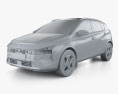 Hyundai Bayon 2024 3D-Modell clay render