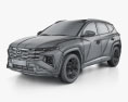 Hyundai Tucson LWB PHEV US-spec 2024 3D модель wire render