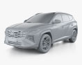 Hyundai Tucson LWB PHEV US-spec 2024 3d model clay render
