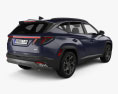Hyundai Tucson LWB US-spec 2024 3d model back view