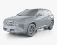 Hyundai Tucson LWB US-spec 2024 Modèle 3d clay render