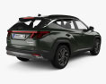 Hyundai Tucson SWB PHEV 2024 3D-Modell Rückansicht