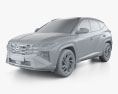 Hyundai Tucson SWB PHEV 2024 3D-Modell clay render
