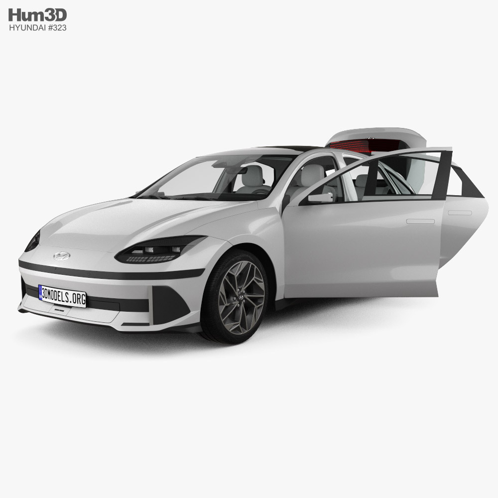 Hyundai Ioniq 6 with HQ interior 2023 Modelo 3d