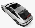 Hyundai Ioniq 6 with HQ interior 2023 3D模型 顶视图