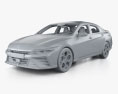 Hyundai Elantra N with HQ interior 2023 3D модель clay render