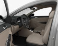 Hyundai Accent Sedán con interior y motor 2012 Modelo 3D seats
