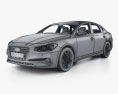 Hyundai Grandeur インテリアと とエンジン 2020 3Dモデル wire render