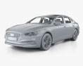 Hyundai Grandeur з детальним інтер'єром та двигуном 2020 3D модель clay render