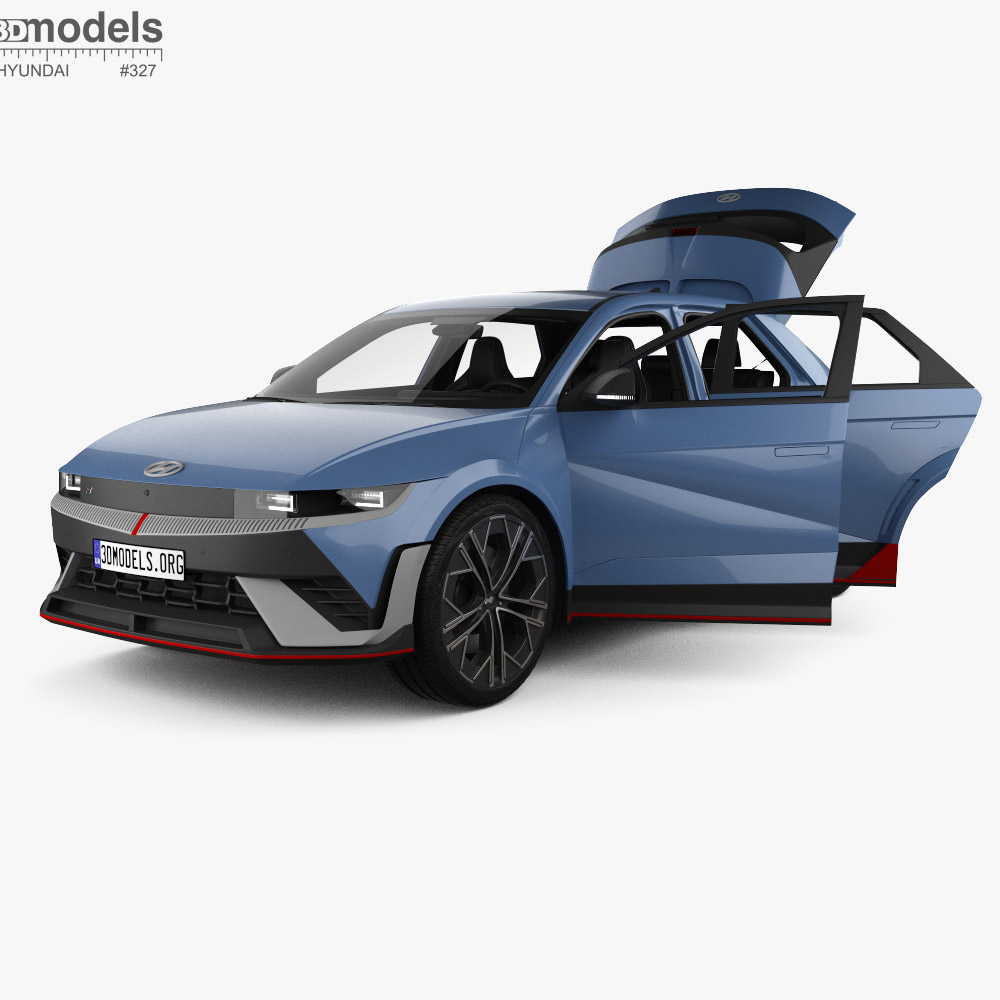 Hyundai Ioniq 5 N с детальным интерьером 2024 3D модель