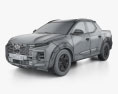 Hyundai Santa Cruz XTR 2024 3D模型 wire render