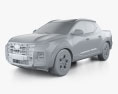 Hyundai Santa Cruz XTR 2024 3D модель clay render