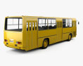 Ikarus 260-01 버스 1981 3D 모델  back view
