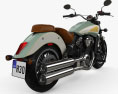 Indian Scout 2018 3d model back view