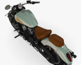 Indian Scout 2018 3d model top view