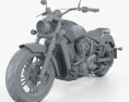 Indian Scout 2018 3D 모델  clay render
