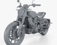 Indian FTR 1200 S 2020 3D-Modell clay render