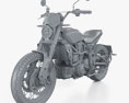 Indian FTR1200 Rally 2024 3D-Modell clay render