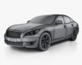 Infiniti Q70 (M) with HQ interior 2014 3d model wire render