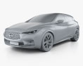 Infiniti Q30 Concept 2014 3d model clay render
