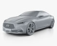 Infiniti Q60 Concept 2017 3d model clay render