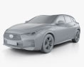 Infiniti Q30 S 2018 3D-Modell clay render