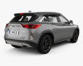 Infiniti QX50 with HQ interior 2021 3d model back view