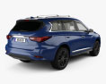 Infiniti QX60 with HQ interior 2019 3d model back view