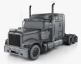 International 9900i 트랙터 트럭 2014 3D 모델  wire render