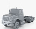 International Workstar Chassis Truck 2014 3d model clay render