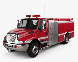 3D model of International Durastar Fire Truck 2014