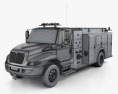International Durastar Fire Truck 2014 3d model wire render
