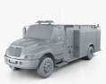 International Durastar Fire Truck 2014 3d model clay render