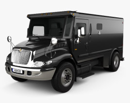 3D model of International Durastar Armored Cash Truck 2014
