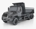 International DuraStar Dump Truck 3-axle 2015 3d model wire render