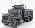 International WorkStar Dump Truck 2015 3d model wire render