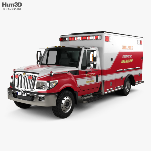 International TerraStar Ambulance Truck 2015 3D model