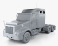 International 9400 Sleeper Cab Camion Trattore 2007 Modello 3D clay render