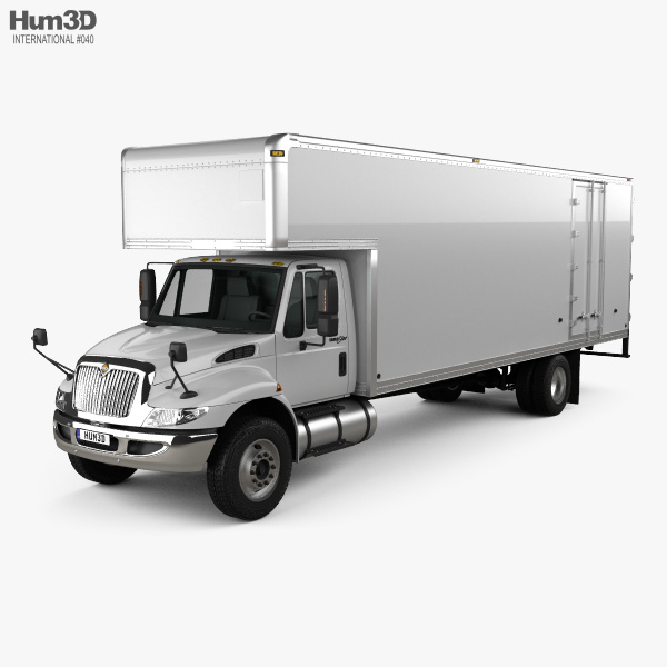 International Durastar 4700 箱型トラック 2015 3Dモデル