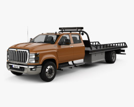 International CV Crew Cab Rollback Truck 2021 3D model