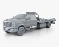 International CV Crew Cab Rollback Truck 2021 3D-Modell clay render