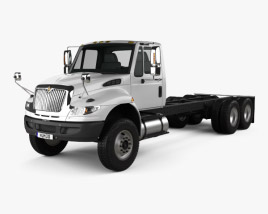 3D model of International Durastar 4400 SBA Chassis Truck 2014