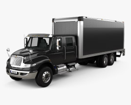 International Durastar Crew Cab Box Truck 2020 3d model