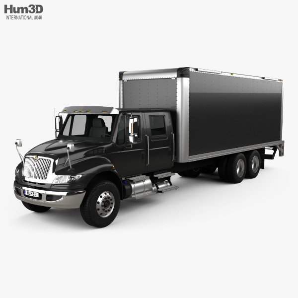 International Durastar Crew Cab Box Truck 2020 3D model