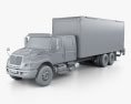 International Durastar Crew Cab Box Truck 2020 3d model clay render