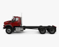 International HV613 Day Cab Chassis Truck 3-axle 2023 3d model side view