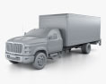 International CV Day Cab Dry Van 2021 3D модель clay render