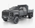 International CV Crew Cab Landscape Dump Truck 2022 3d model wire render