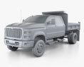 International CV Crew Cab Landscape Dump Truck 2022 3d model clay render