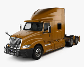 International LT 73 Hi-Rise Sleeper Cab Camion Tracteur 3 essieux 2024 Modèle 3D